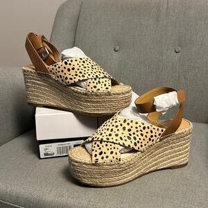 Dolce Vita Womens Carsie Calf Hair Strappy Espadrilles size 9.5